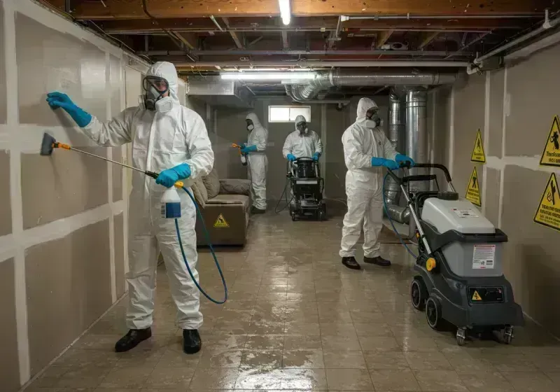 Basement Moisture Removal and Structural Drying process in Ash Grove, MO